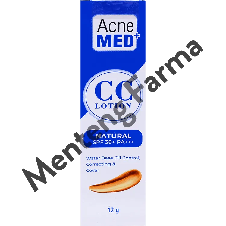 Acnemed CC Lotion Natural SPF 38  PA    12 Gr - Menyamarkan Warna Kulit Tidak Rata