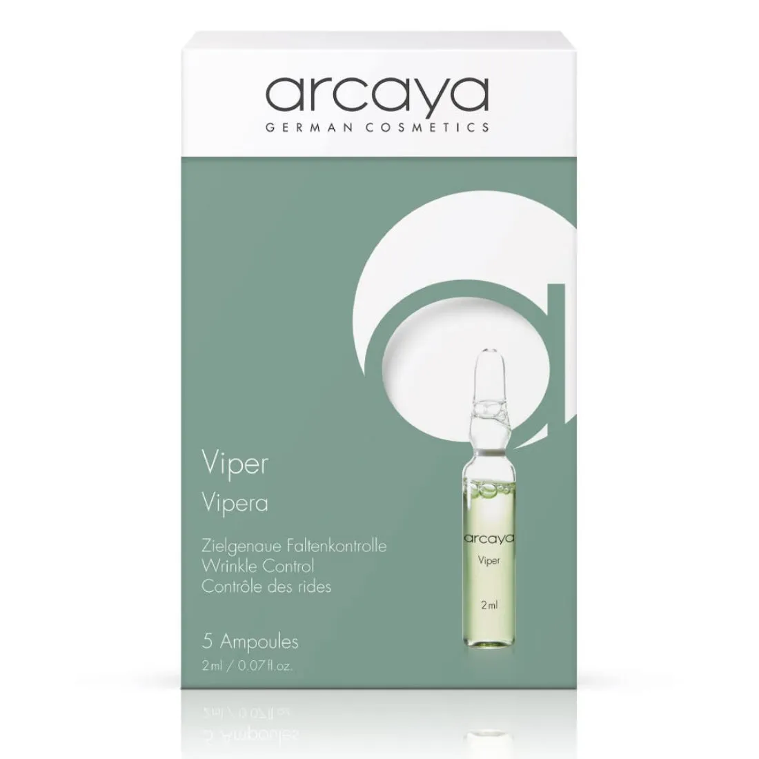 Arcaya Professional Skincare VIPER Wrinkle Control for Firming, Smoothing, and Targeting Fine Lines - 5 ampoules of 2ml | .07 fl oz