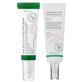 Axis Y Dark Spot Correcting Glow Serum   Complete No stress Physical Sunscreen Set