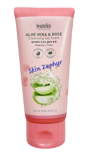 Beautyskin Aloe Vera and Rose Cleansing Gel Foam