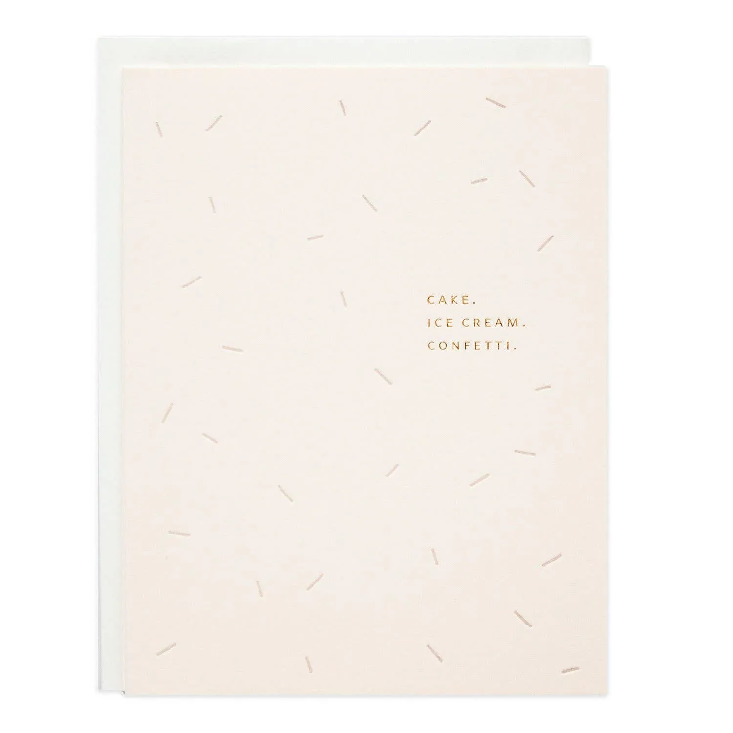 Birthday Cake, Ice Cream, Confetti Greeting Card