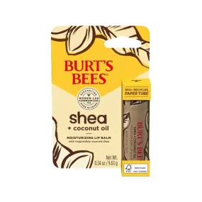 Burt's Bees Shea   Coconut Oil Paper Tube Moisturizing Lip Balm in Blister Box 0.34 oz Lip Balm