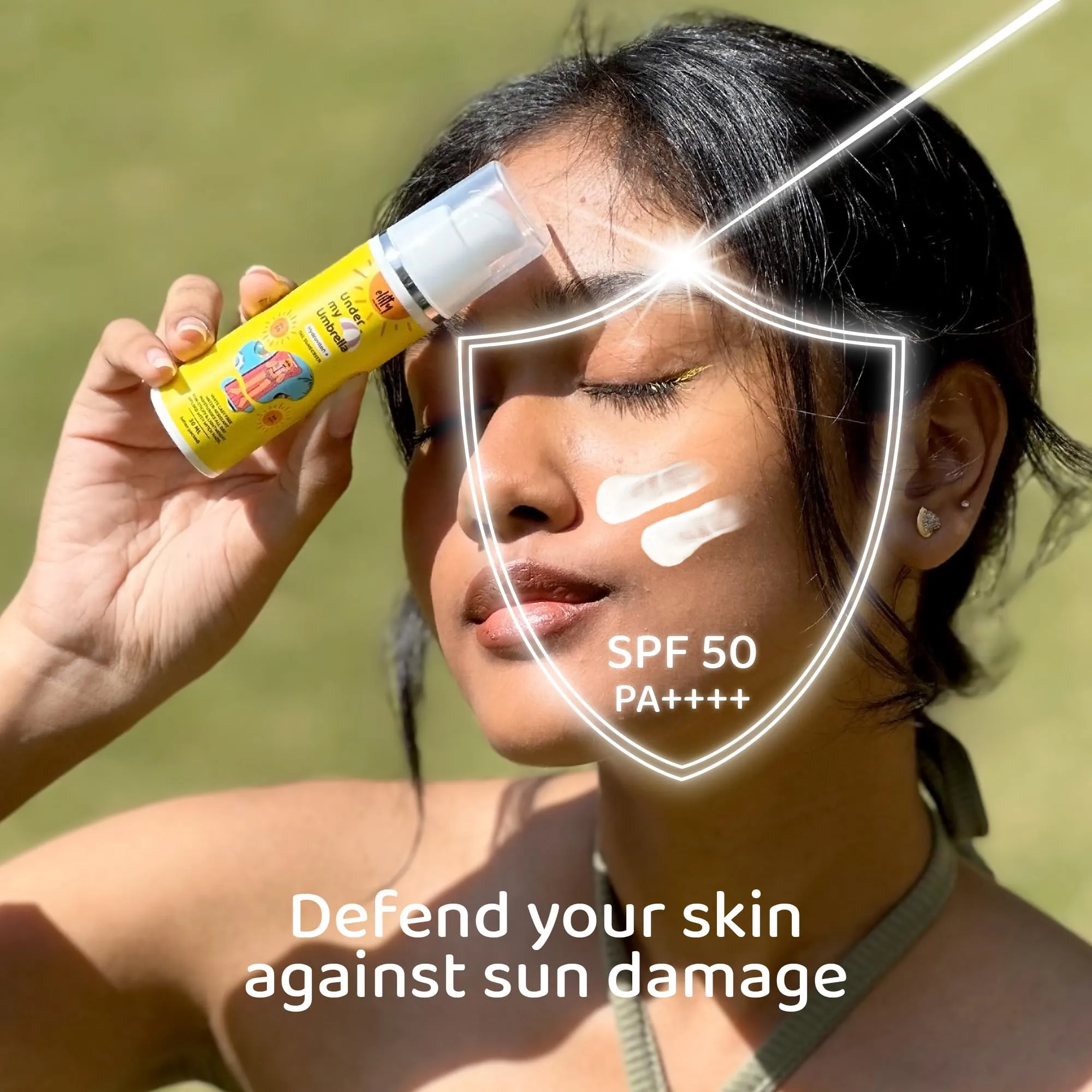 Elitty Under My Umbrella Gel Sunscreen for Women with SPF 50, P     | No White Cast, Non Sticky Suncreen 30 gm, Transparent & Lightweight, Water & Sweat Resistant
