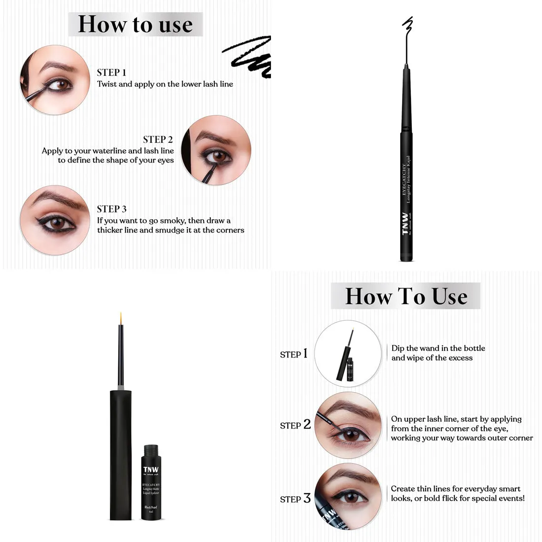 Eyespy Combo - Eyecatchy Longstay Intense Kajal   Eyeliner.