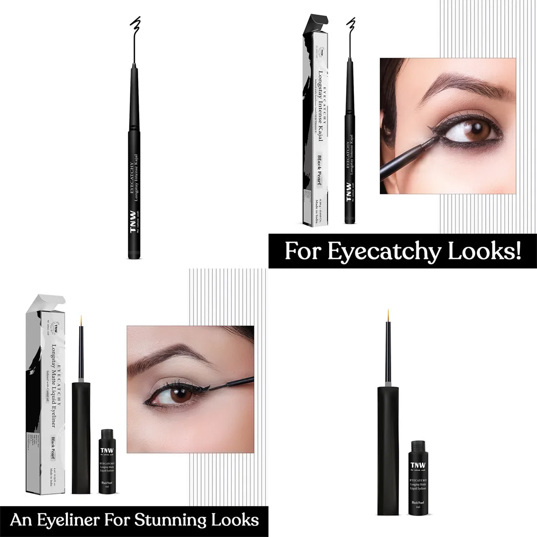 Eyespy Combo - Eyecatchy Longstay Intense Kajal   Eyeliner.