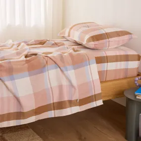 Frankie Flannelette - Marley Gingham Kids Bed Sheets