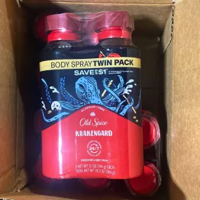 Old Spice Krakengard Underarm & Body Spray Lasting Cologne (18 Pcs Lot)