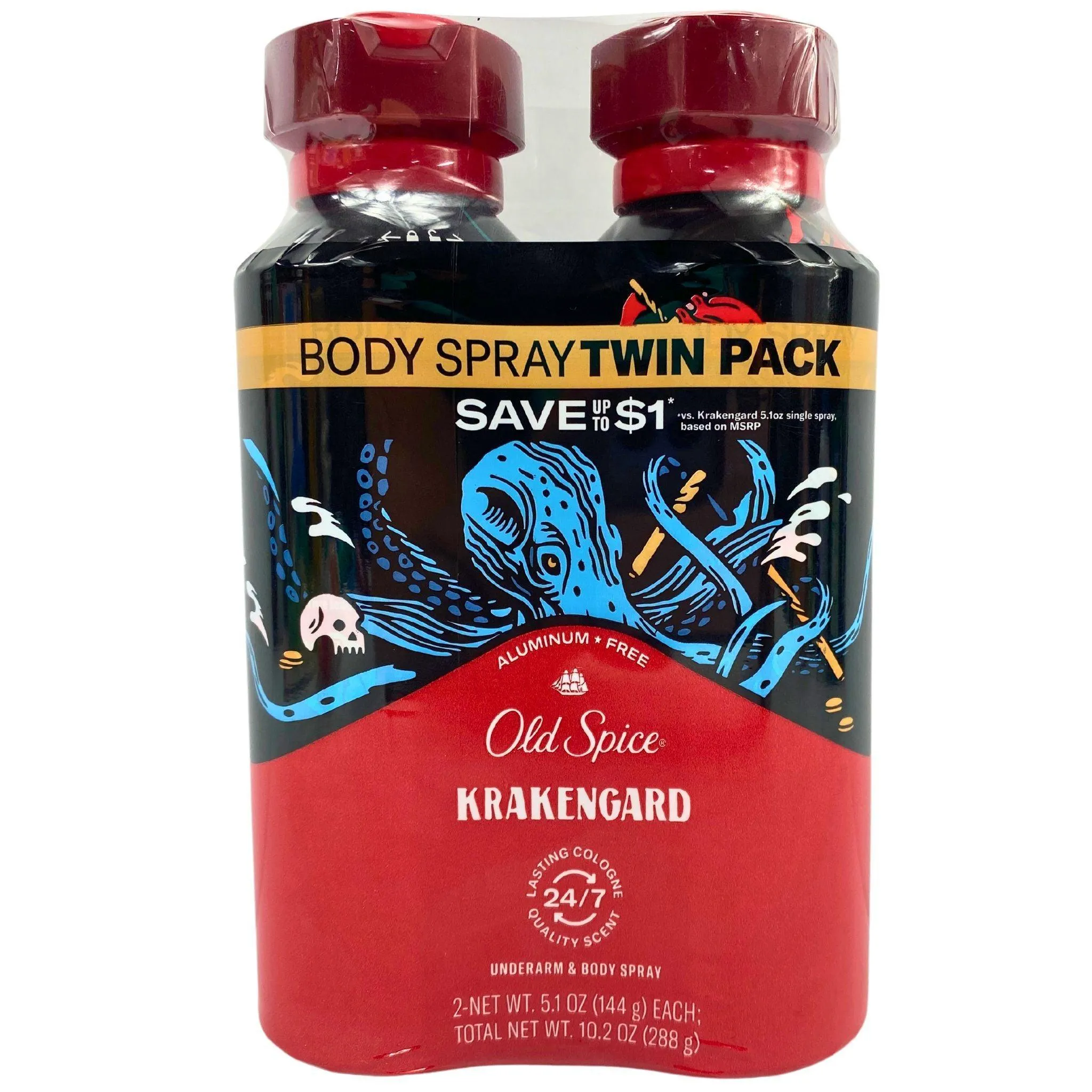 Old Spice Krakengard Underarm & Body Spray Lasting Cologne (18 Pcs Lot)