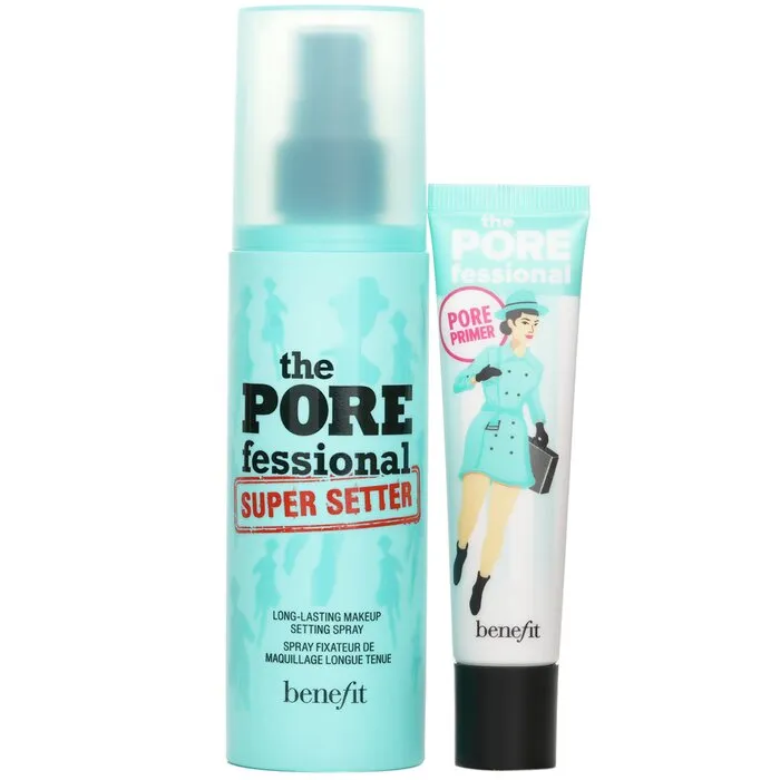 Prime &amp; Set Pore Pack: The Porefessional Smoothing Face Primer   Super Setter Long Lasting Makeup Setting Spray - 2pcs