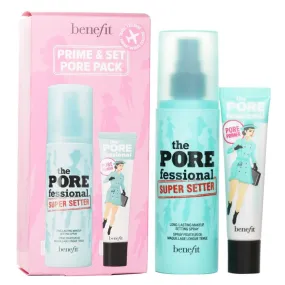 Prime &amp; Set Pore Pack: The Porefessional Smoothing Face Primer   Super Setter Long Lasting Makeup Setting Spray - 2pcs