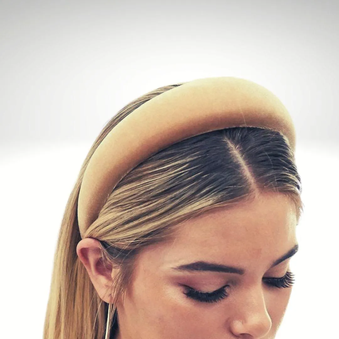 Rosé All Day - Rosé Puffy Velvet Headband