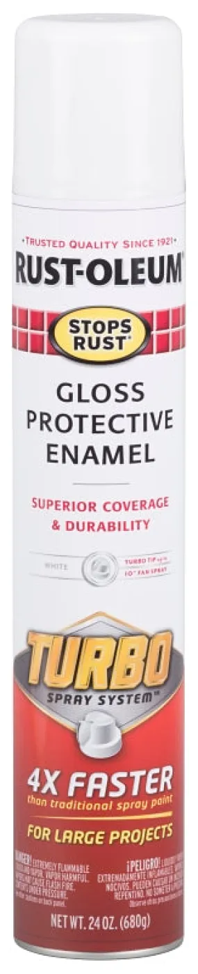 Rust-Oleum 334133 Rust Preventative Spray Paint, Gloss, White, 24 oz, Can :CAN: QUANTITY: 6