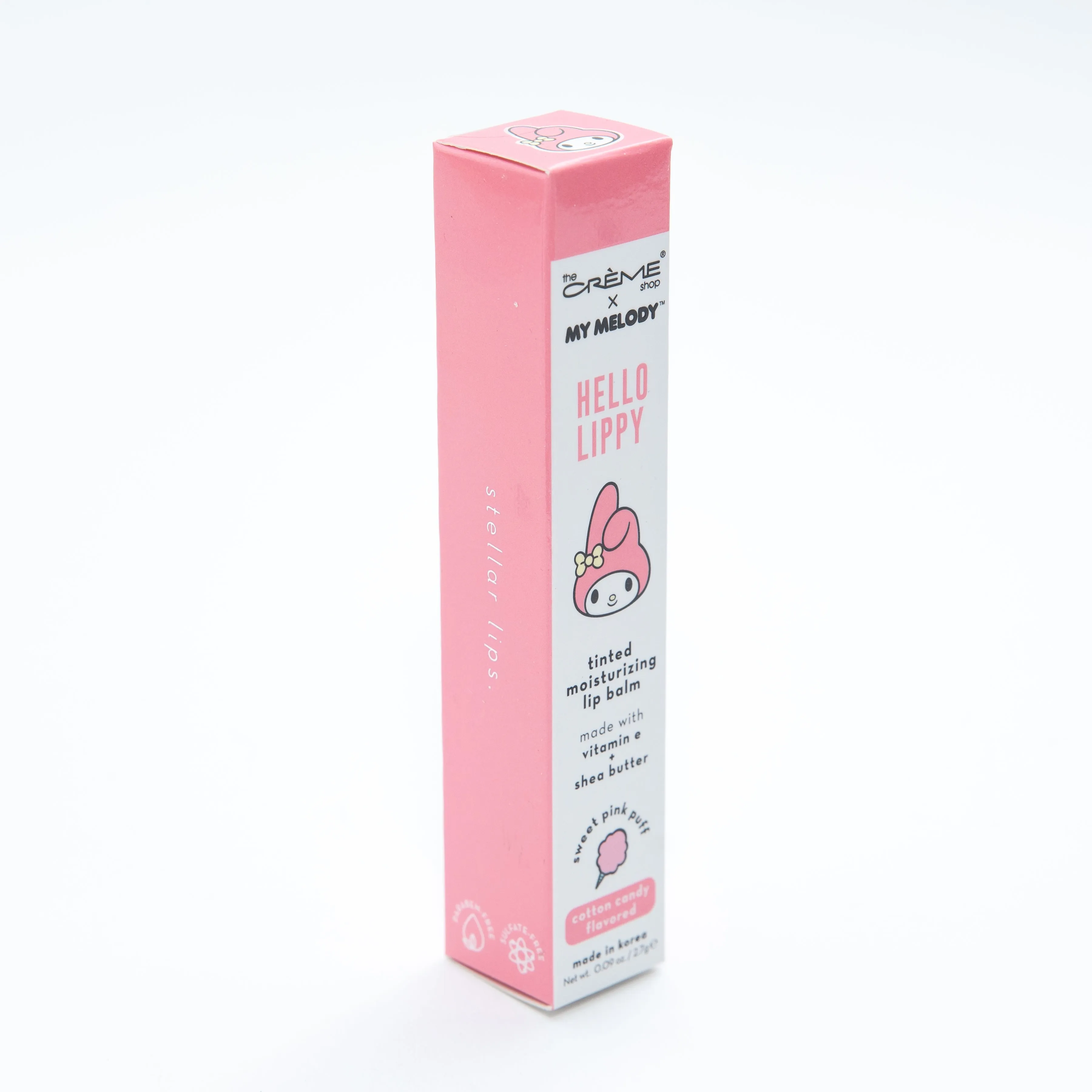 The Creme Shop My Melody Hello Lippy Tinted Moisturizing Lip Balm Cotton Candy Flavored